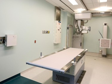 Brand-new equipment gleams in a radiology room at MUHC's new Glen site.
