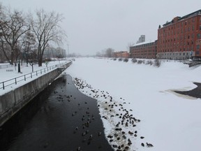 A view of the Lachine Canal between Guy St. and Atwater Ave. in Montreal, on Thursday, Feb. 12, 2015.