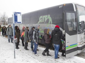 Suburban bus lines with the Conseil intermunicipal de transport, which are run by their municipalities, are more flexible because they're contracted out to private companies.
