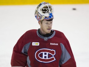 Hamilton Bulldogs goalie Michael Condon, seen here during the Canadiens' development camp  in 2014, has caught the eye of Habs general manager Marc Bergevin.