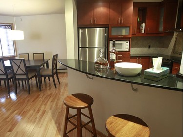 The kitchen in Adam Allouba's condo in Griffintown was profiled in a home design magazine.