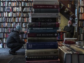 “I love little bookshops,” said Heather O’Neill, who will be one of the featured writers Saturday at The Word Bookstore in the McGill ghetto. “I love the eccentric choices that the storekeepers make for readers." On the right:  The Word's owner, Adrian King-Edwards.
