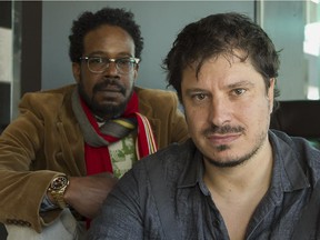 Screenwriter Jean-Hervé Désiré, left, and director Yves Christian Fournier wanted to show the stark reality of street-gang culture in their move, NOIR (NWA).
