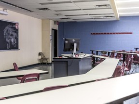 A classroom at Concordia University in Montreal, on Wednesday, October 8, 2014.