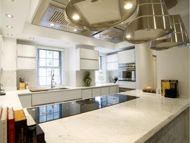 Another view of the kitchen with the smoking vents up top.