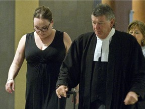 File photoStacey Snider, left, and her lawyer Joseph Perlini at the provincial courthouse in Montreal, 9, 2015.