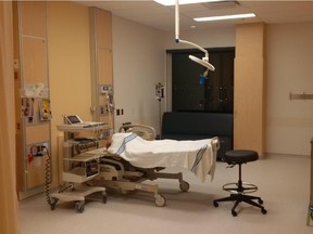 One of the new birthing rooms at the Glen site of the McGill University Health Centre.  "If a newborn baby requires specialized pediatric care, it will be done under one site," says Robert Gagnon, director of obstetrics at the MUHC.