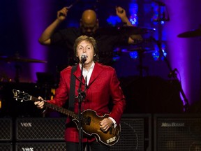 Paul McCartney, a love-song connoisseur, at the Bell Centre in 2011. Silly little love songs? Hardly, Juan Rodriguez says — we’ve been singing love songs for 5,000 years leaving us “hooked on a feeling” or “dazed and confused.”