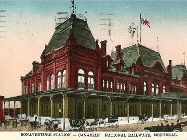 Postcard image of the Montreal's Bonaventure Station from the early 1900s. Courtesy of Robert N. Wilkins