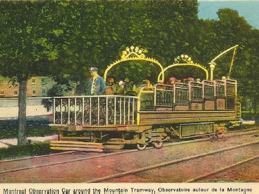 Postcard image of the Mountain Tramway in Montreal from the early 1900s. Courtesy of Robert N. Wilkins