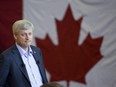 Prime Minister Stephen Harper makes an announcement during a visit to a school in North Vancouver, B.C. Tuesday, April 7, 2015.