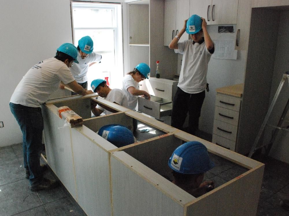 Rosemount Technology Centre students build kitchens for Habitat for