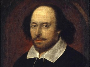 The Chandos portrait, which is believed to depict playwright William Shakespeare. It used to belong to James Brydges, third Duke of Chandos and now hangs in the National Portrait Gallery, London.
