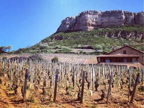 The Roche de Vergisson overlooks the vineyards of Pouilly Fuissé, which might soon have its own Crus.