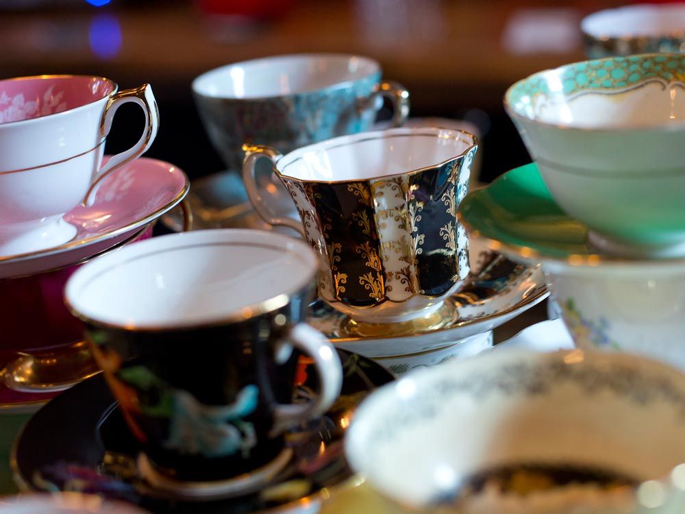 White China Demitasse Cup & Saucer - A Chair Affair, Inc.