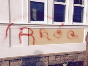 The home Terri and Marvin McComber in Kahnawake was vandalized on Friday, May 1, 2015.