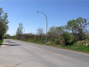 Beaurepaire Drive looking west from City Lane in Beaconsfield, the site of a proposed billboard bordering Highway 20.