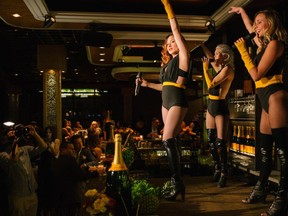 BRINGING THE SASS The one night only Bunny Band (with SIKA singing backup right) enthralls at the official launch of Veuve Clicquot's Yelloweek.