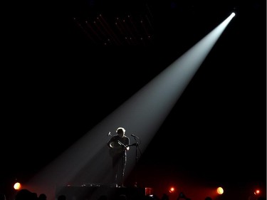 Ed Sheeran performs at the Billboard Music Awards at the MGM Grand Garden Arena on Sunday, May 17, 2015, in Las Vegas.
