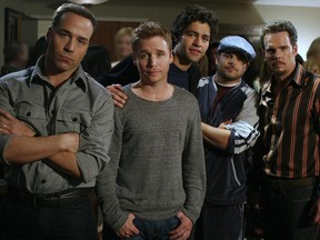 Remember these guys? Jeremy Piven, left, Kevin Connolly, Adrian Grenier, Jerry Ferrara and Kevin Dillon are back for Entourage, the movie.