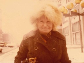 Faiga Fisher, the mother of Virginia Fisher Yaffe, outside her apartment on Sherbrooke St. in Montreal, in the mid-1970s. Photo courtesy of Virginia Fisher Yaffe.