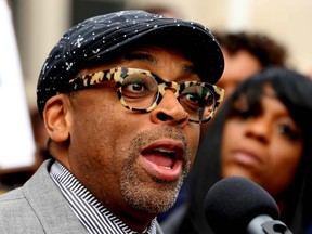 Filmmaker Spike Lee speaks at a news conference Thursday, May 14, 2015 in Chicago.