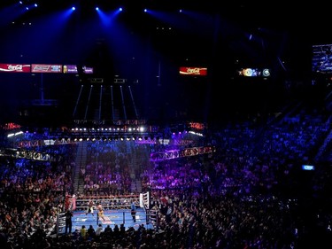 A general view before the welterweight unification championship bout on May 2, 2015 at MGM Grand Garden Arena in Las Vegas, Nevada.