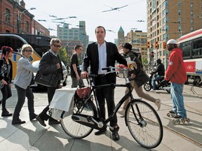 Gil Penalosa, an urban planner, is the founder and executive director of Toronto-based 8-80 cities, a non-profit organization that aims to make cities more focussed on the well-being of pedestrians and cyclists.

Overlay shot by Nancy Paiva  8-80 Cities Marketing Material Usage Included.  All other usage require contact with photographer Nancy Paiva