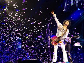 Prince performs in Birmingham, England, in 2014.