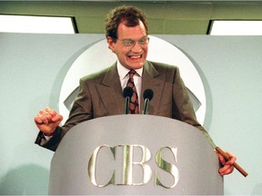 David Letterman in New York on Jan. 15, 1993, as he announces his contract with CBS for his show, to be called The Late Show with David Letterman.