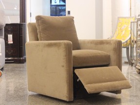 With Like It Buy It Montreal, you can buy a taupe fabric recliner for your living room or man cave for just $1,140 — a savings of 50 per cent.
