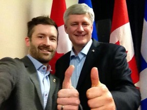 Chris Lloyd is shown in this blog photo with Prime Minister Stephen Harper.