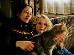 The Hedgehog (Le hérisson) is loosely based on Muriel Barbery's bestselling 2006 novel The Elegance of the Hedgehog. From left: director Mona Achache and Garance Le Guillermic (as Paloma).