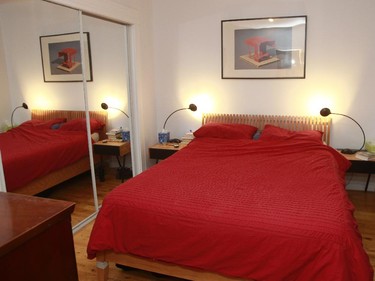 The master bedroom at Marc Gilbert and Anna Takahashi's home.