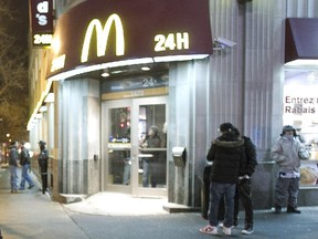 A McDonalds restaurant at Ste-Catherine and McKay Sts. downtown.
