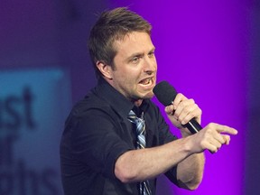 MONTREAL QUE: JULY 16, 2010--  Chris Hardwick performs at the St Denis Theatre in Montreal, Friday July 16, 2010, as part of the Just For Laughs gala.  ( Phil Carpenter/ THE GAZETTE)