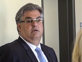 Former construction company owner Lino Zambito pleaded guilty to 6 charges related to how he illegally obtained municipal contracts from the city of Boisbriand at the Palais de Justice in Saint-Jérôme, on Wednesday, May 13, 2015.