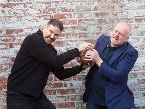 PitchFest founders Paul Desbaillets, left, and Noel Butler see football as more than just a sport. Their festival brings together football-themed films and art.