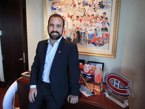Canadiens owner Geoff Molson poses for photo in his Bell Centre office on May 19, 2014.