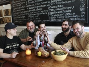 From left: Marc-Olivier Frappier, David McMillan, Christopher Morgan, Ariel Schor and James Graham-Simpkins: Professional and unpretentious, the Joe Beef group puts the emphasis on relaxed and fun.