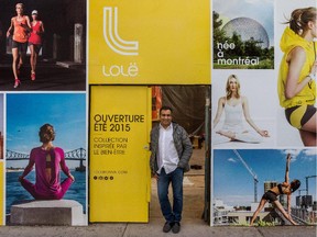 Bernard Mariette, CEO and president of Lolë, in front of the new flagship store at 954 Ste-Catherine St. W. The store is expected to open in late summer.