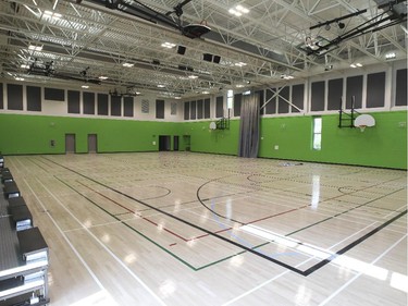 The gymnasium in Dorval's new sports centre.
