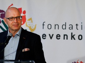 Jacques Aubé executive vice-president of Evenko announces the founding of the Evenko Foundation to support the arts in Montreal Monday May 25th 2015.