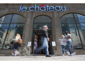 MONTREAL, QUE.: MAY 5, 2015 -- A Le Château store on Ste-Catherine St. W. in Montreal on Tuesday, May 5, 2015. The retail landscape on Ste. Catherine St. is changing. (John Kenney / MONTREAL GAZETTE)