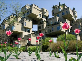 The luxurious Habitat 67 residential complex in Montreal.