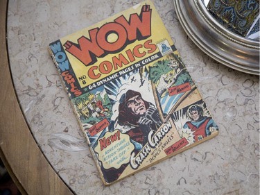 Jack Tremblay's war-time comic strip "Crash Carson" was published in Wow comic book in 1942.