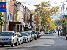 MONTREAL, QUE.: OCTOBER 23, 2013 -- Cityscape of Ste. Anne St., the main thoroughfare in Ste-Anne-de-Bellevue, west of Montreal Wednesday October 23, 2013.            (John Mahoney/THE GAZETTE)   ORG XMIT: 48193