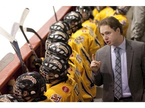 Lac St-Louis coach Jon Goyens calls the plays as his Lions go on to defeat the Commandeurs.