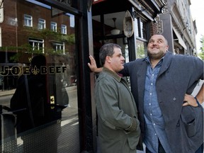 Frédéric Morin, left, and David McMillan of Joe Beef in 2011.