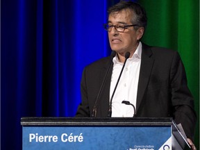 Leadership candidate Pierre Cere during a Parti Quebecois Leadership debate Thursday, April 16, 2015 in Quebec City.